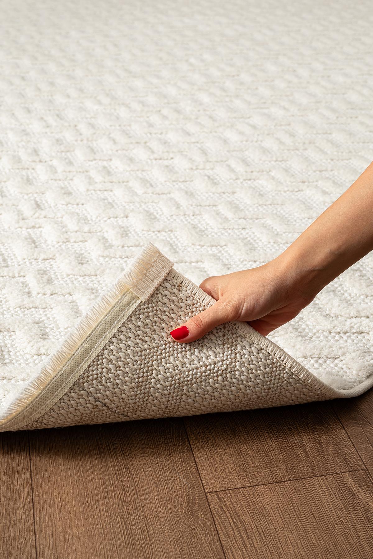 Lumos CT018A Sisal Bukle Beyaz Halı