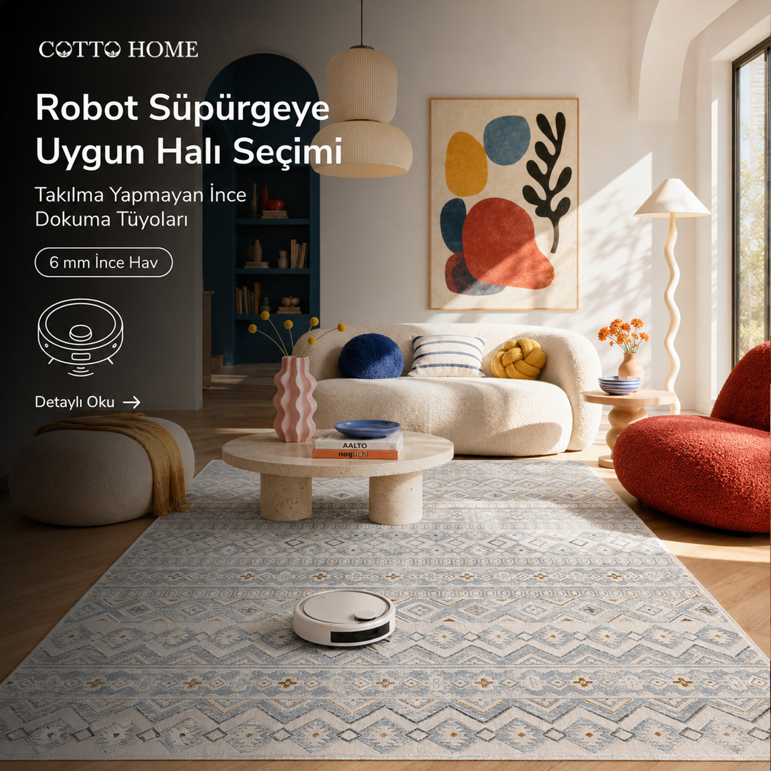 Robot süpürgeye uygun halı seçimi