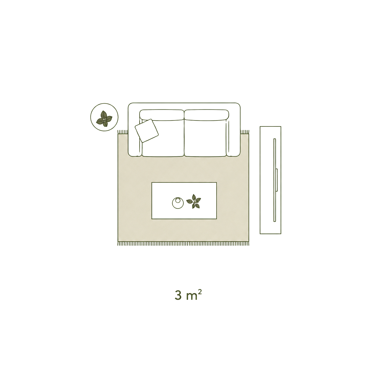 3 m² halılar