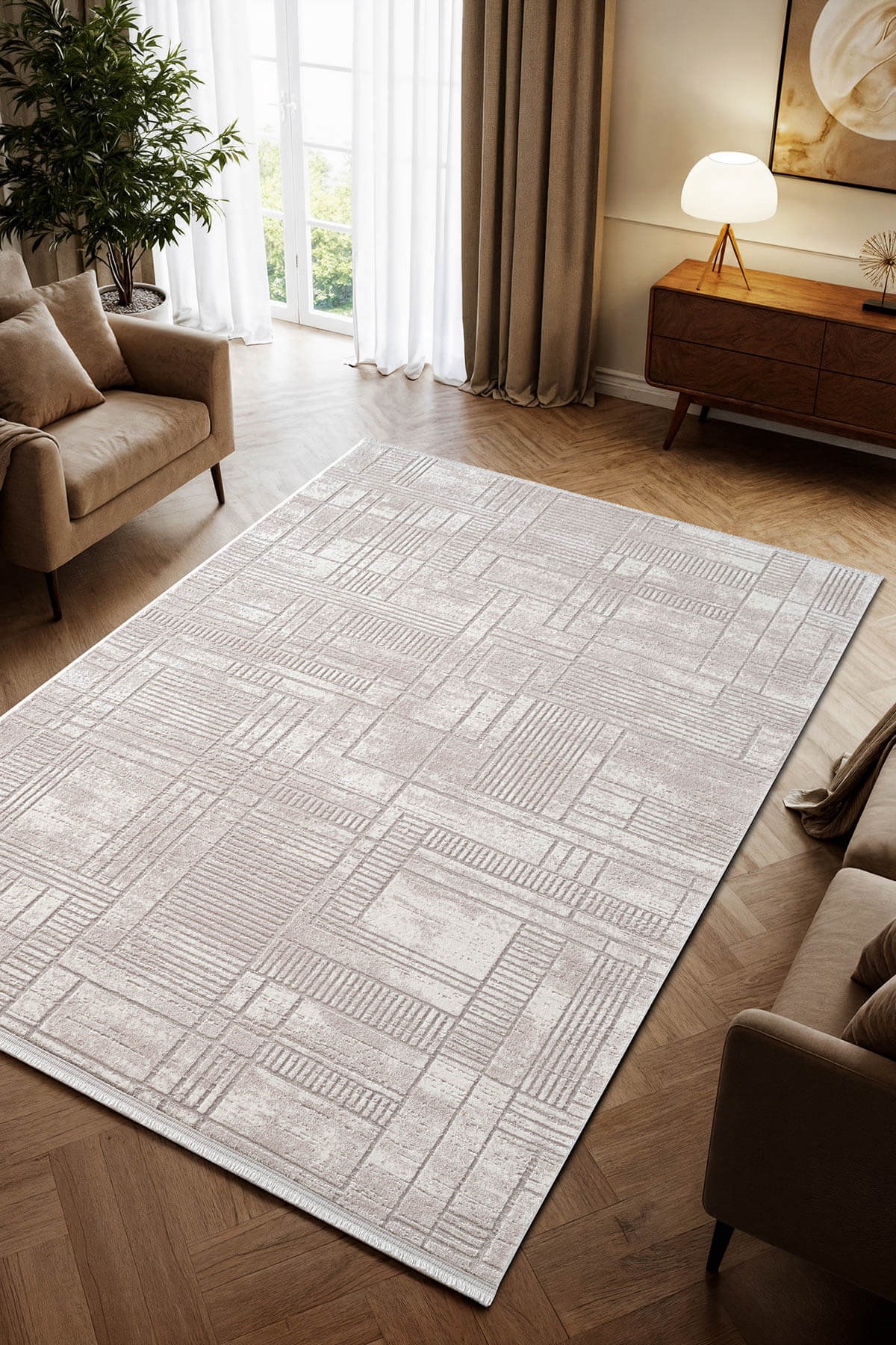 Porto PP003B Geometrik Akrilik Halı | Cotto Home