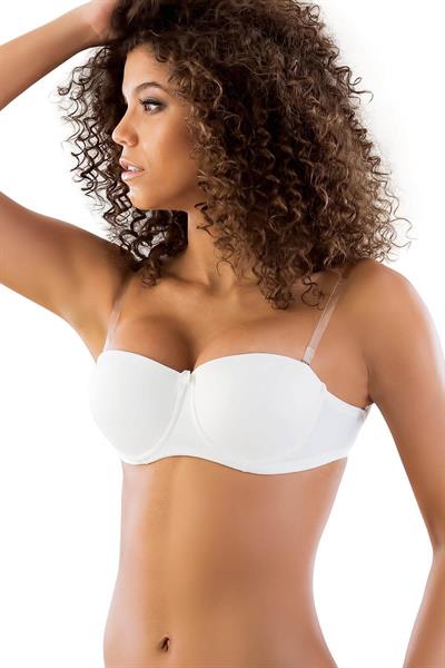 BEYAZ MI Emay 702 Şeffaf Askılı Push-Up Sütyen