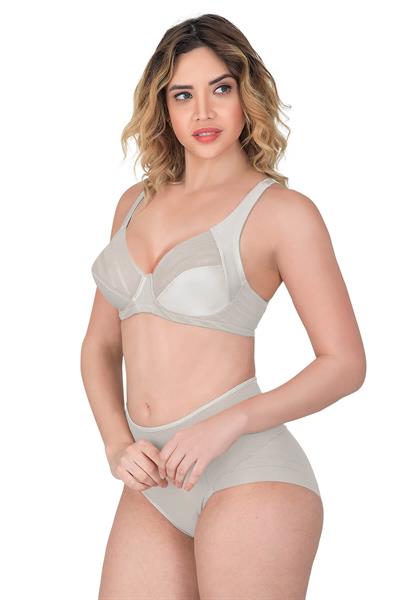 EKRU MI Emay 183 C Yan Destekli Toparlayıcı Balenli Sütyen