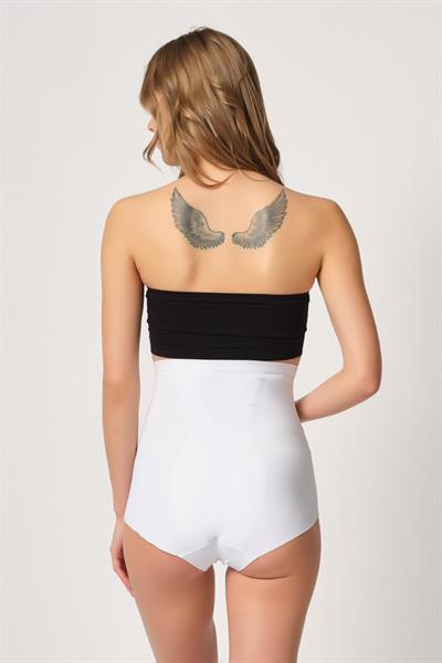 BEYAZ MI Emay 2931 Karın Balen Destekli Slip Lazer Korse