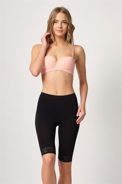 SİYAH MI Emay 3004 Soft Uzun Paça Dantel Boxer