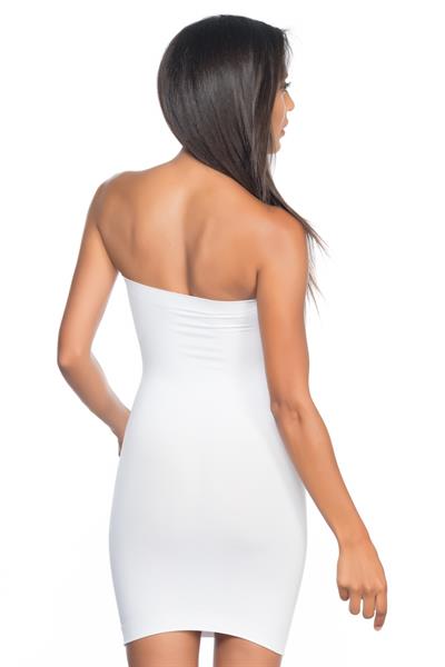 BEYAZ MI Emay 5065 Straplez Elbise Korse