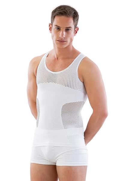 BEYAZ MI Emay E1006 Fileli Erkek Korse Atlet