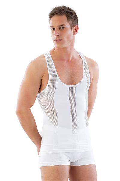 BEYAZ MI Emay E1009 Fileli Erkek Korse Atlet