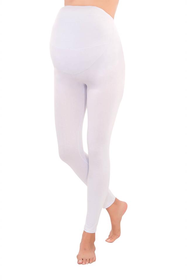 MI1433002-BEYAZ MI Emay 1433 Modal Cotton Hamile Tayt-Hamile Tayt