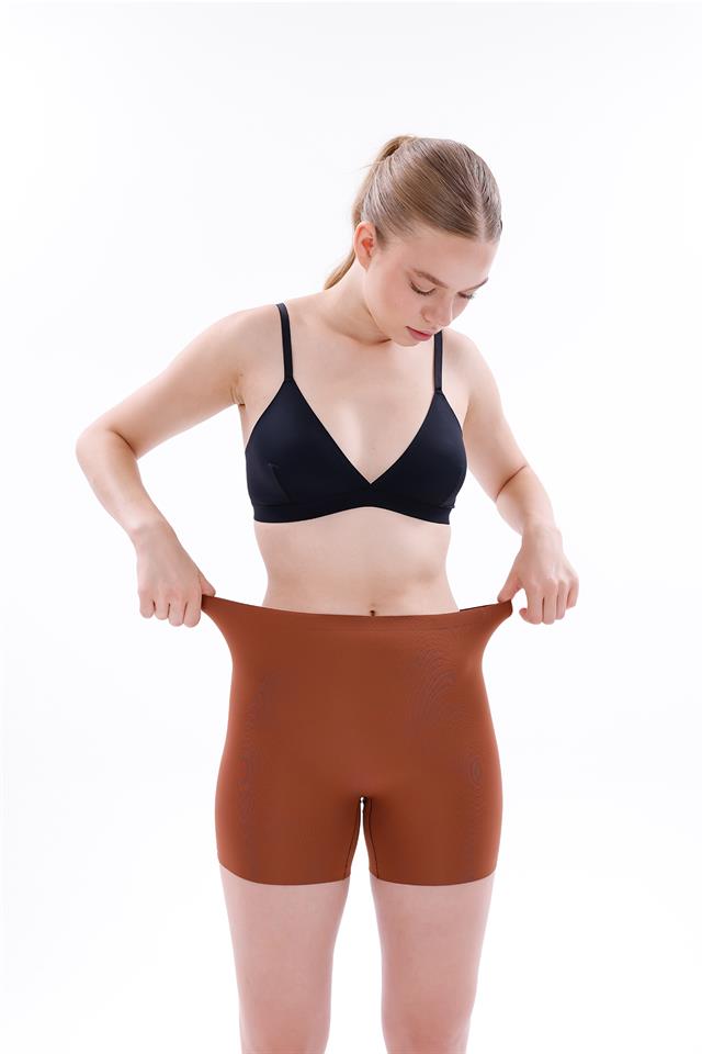 MI2703015-KAHVE MI 2703 Lazer Kesim İz Yapmaz Hayalet Boxer-Kadın Boxer