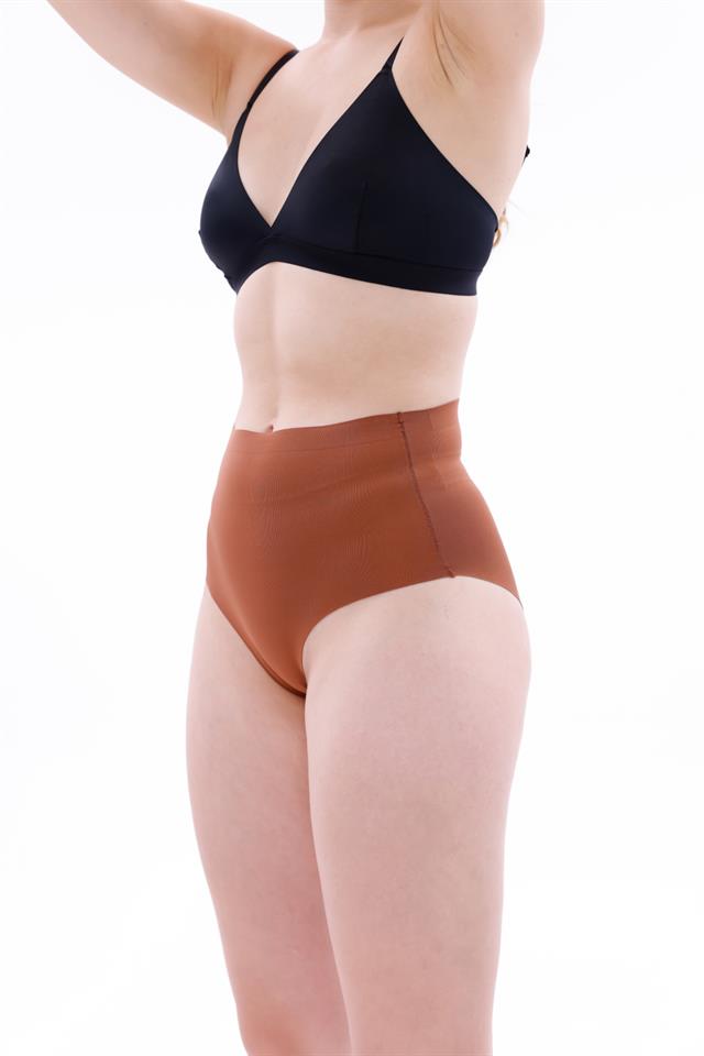 MI2704015 -KAHVE MI EMAY 2704 Lazer Kesim Hayalet Külot-Külot - Slip