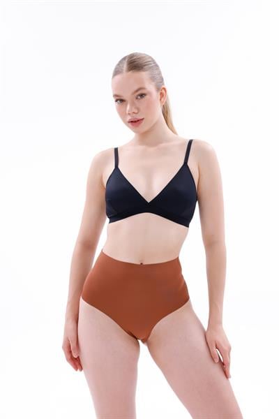 MI2704015 -KAHVE MI EMAY 2704 Lazer Kesim Hayalet Külot-Külot - Slip