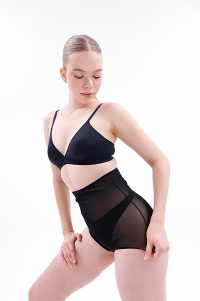 MI2706001-SİYAH MI EMAY 2706 Lazer Tül Slip Hayalet Korse-Külot & Slip Korse