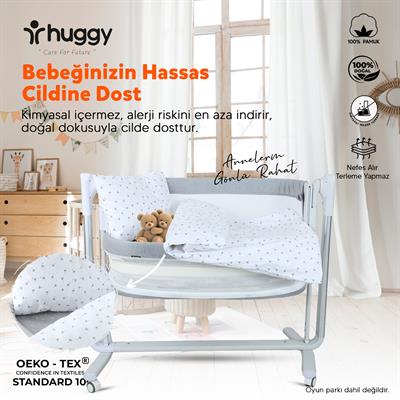 Huggy Moon 70X100 %100 Pamuk Bebek Nevresim Takımı