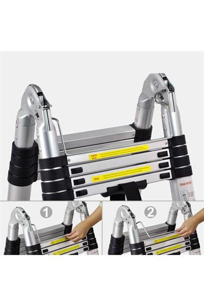 ÇİFT TARAFLI TELESKOPİK MERDİVEN 2.5 M - 8+8 BASAMAK