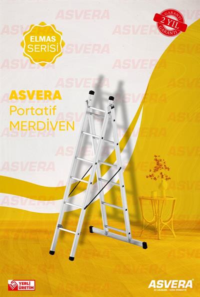 2X2=4 METRE A TİPİ ALÜMİNYUM MERDİVEN - Asvera Ev Ürünleri - 2X2=4 METRE A TİPİ ALÜMİNYUM MERDİVEN 