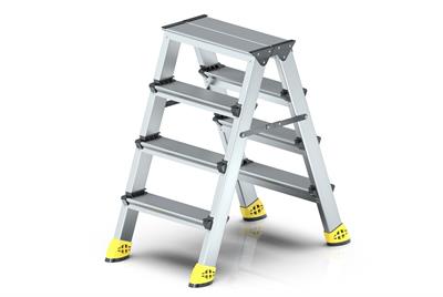 ASVERA ALÜMİNYUM 4+4 ÇİFT ÇIKIŞLI MERDİVEN