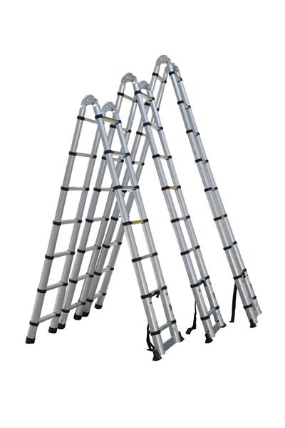 ÇİFT TARAFLI TELESKOPİK MERDİVEN 2.2 M - 7+7 BASAMAK