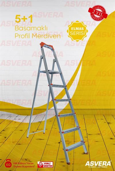ASVERA 5+1 BASAMAKLI PROFİL MERDİVEN