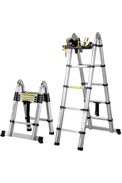 ÇİFT TARAFLI TELESKOPİK MERDİVEN 1.9 M - 6+6 BASAMAK