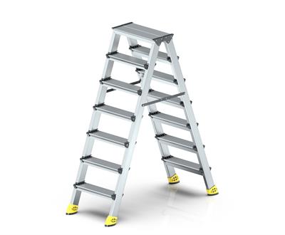 ASVERA ALÜMİNYUM 7+7 ÇİFT ÇIKIŞLI MERDİVEN