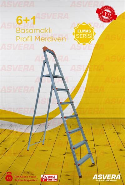 ASVERA 6+1 BASAMAKLI PROFİL MERDİVEN