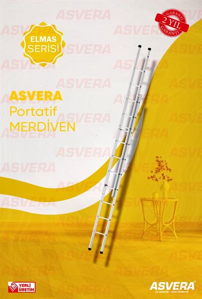 2X3=6 METRE 2 PARÇALI ALÜMİNYUM MERDİVEN