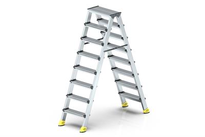 ASVERA ALÜMİNYUM 8+8 ÇİFT ÇIKIŞLI MERDİVEN