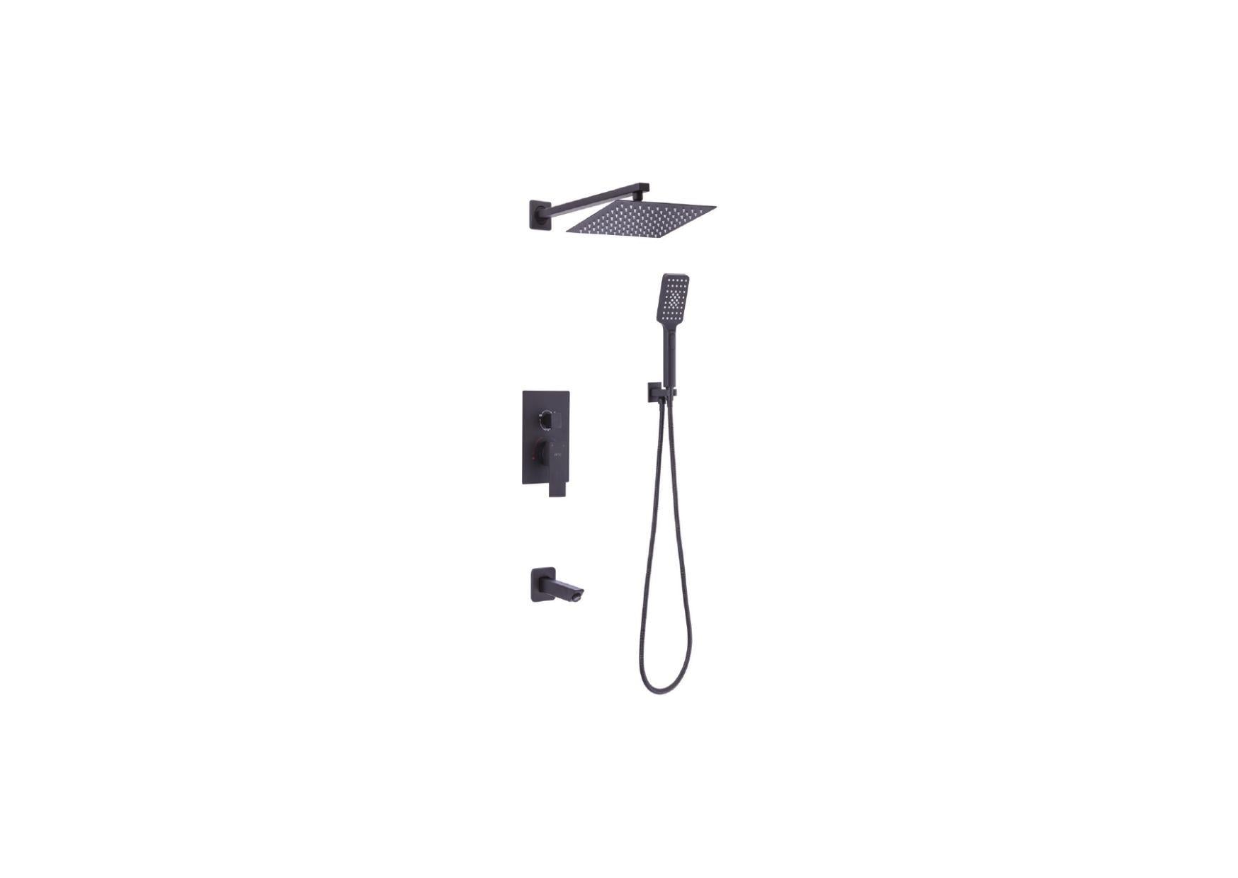 4889 ANKASTRE BANYO&DUS SISTEMI (BLACK)(SQUARE)