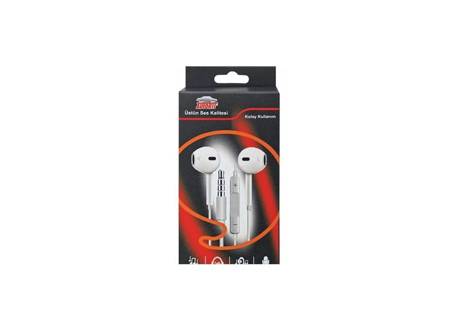 AUTOKİT 3,5 MM MİKROFONLU KULAKLIK