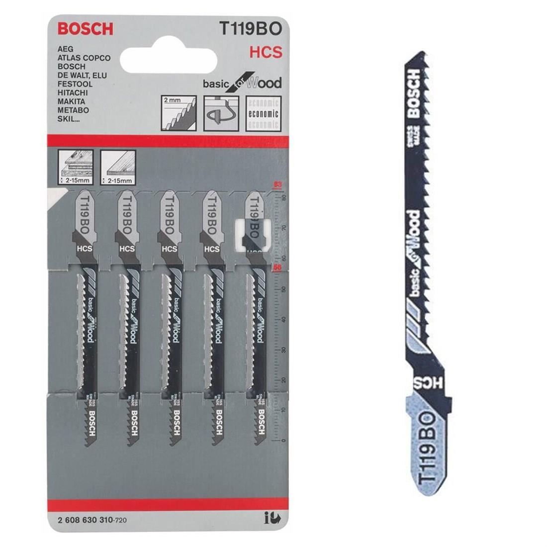 BOSCH-Dekupaj Bıçağı BasicforWood T119BO 5'li