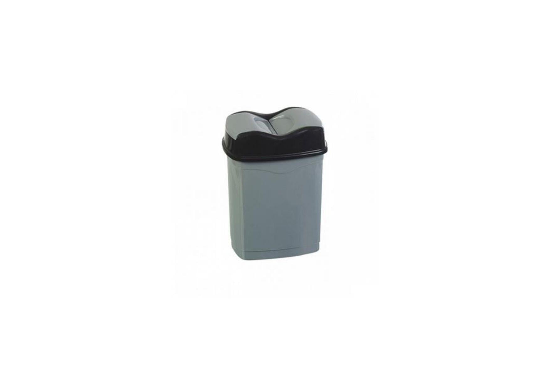 ÇİFT KAPAKLI ÇÖP KOVASI GRİ (15 LT) NO:3