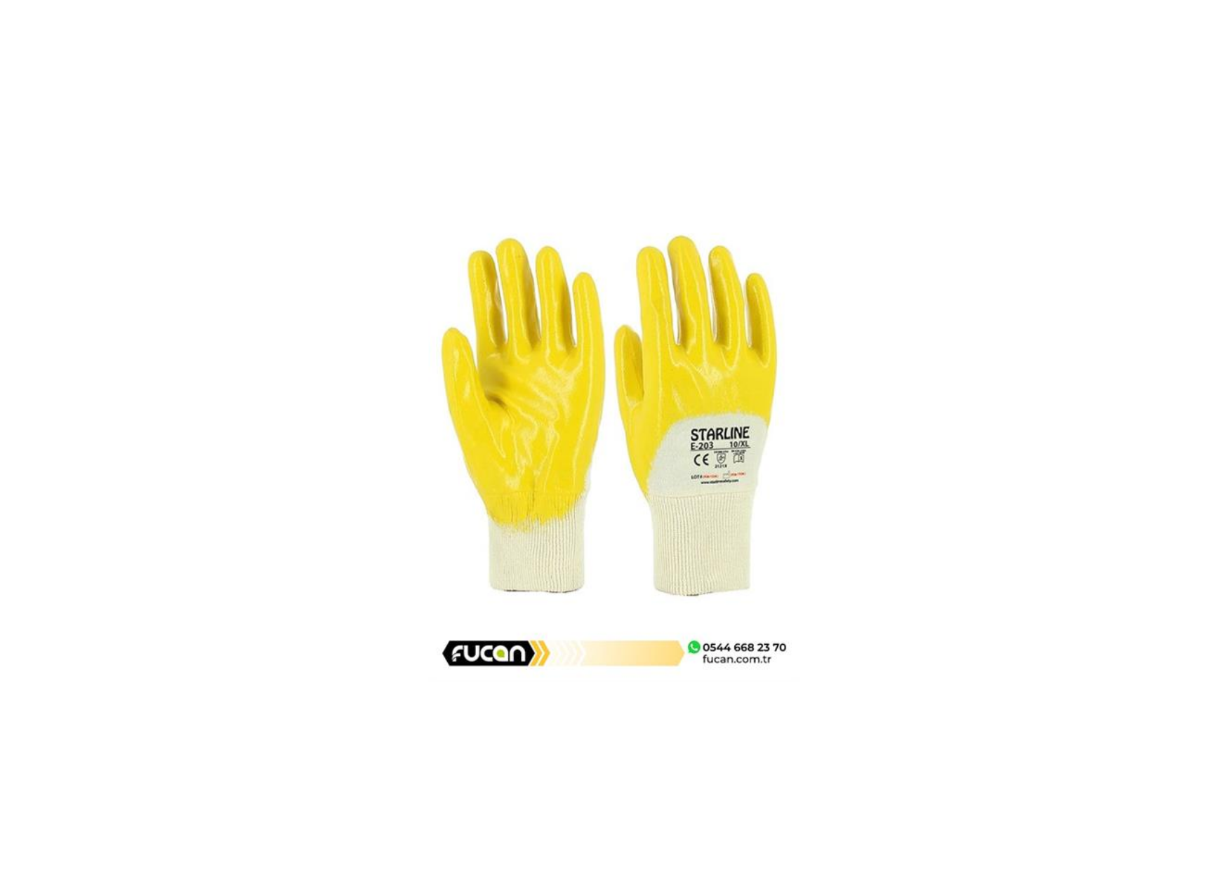 E-203 SARI NİTRİL ELDİVEN NO:10