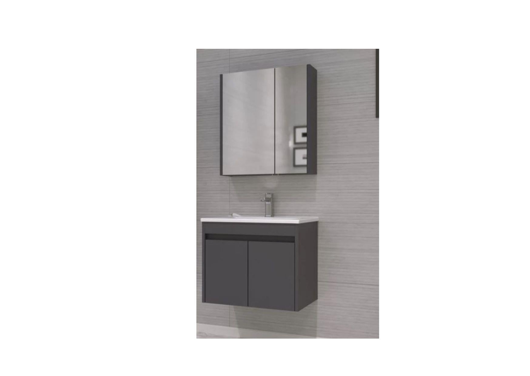 ORKA-SIDE 65 TAKIM BANYO DOLABI KAPAKLI MAT ANTRASİT