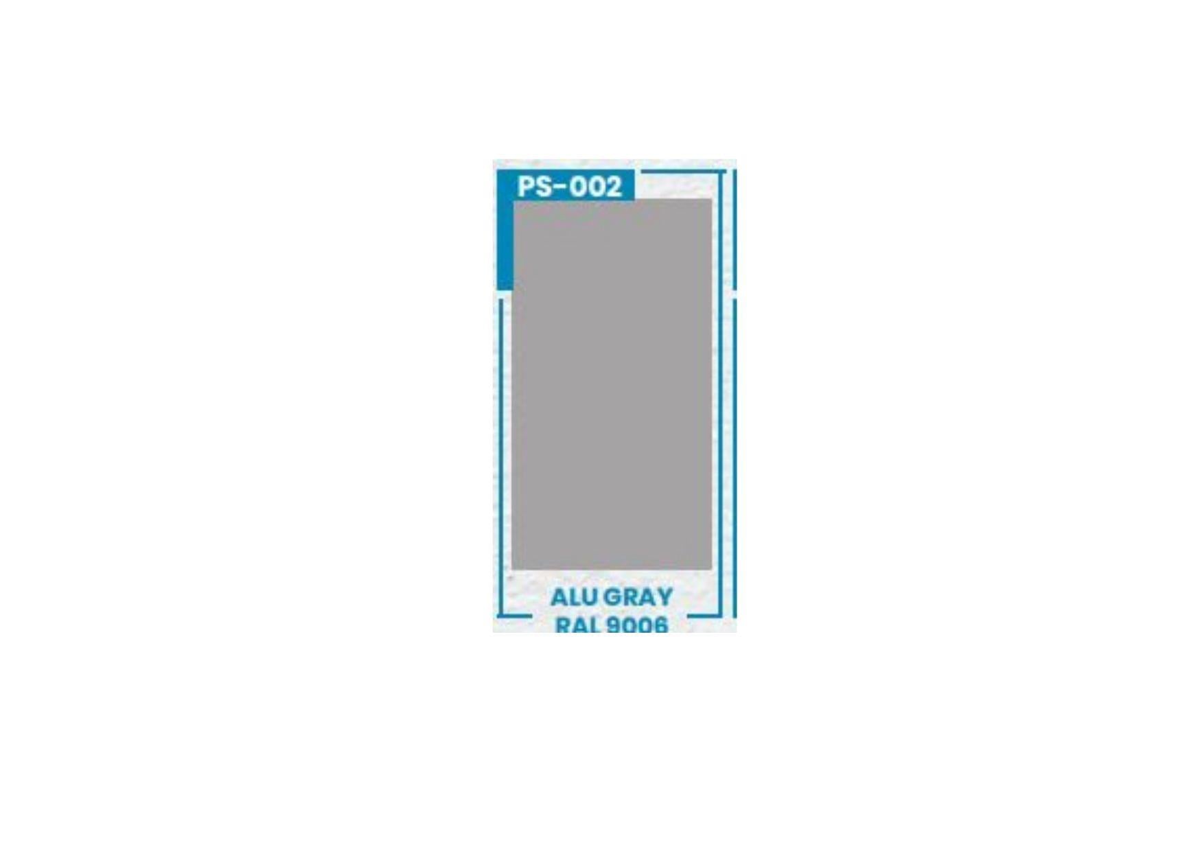 PS-002 1220X2800 MM PVC LEVHA RAL 9006 ALU GRAY