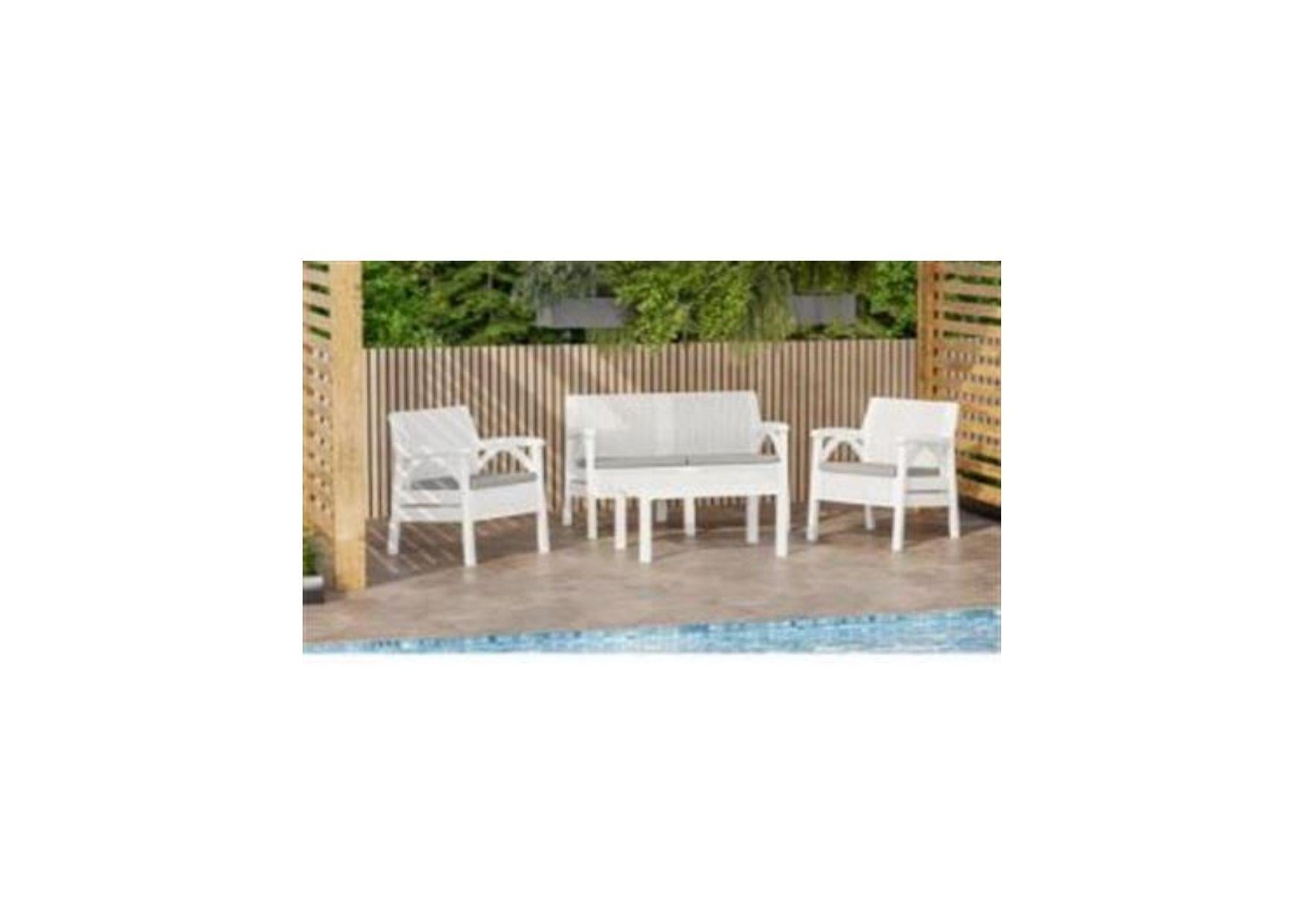 SANTANA RATTAN TAKIM 4'LÜ BEYAZ