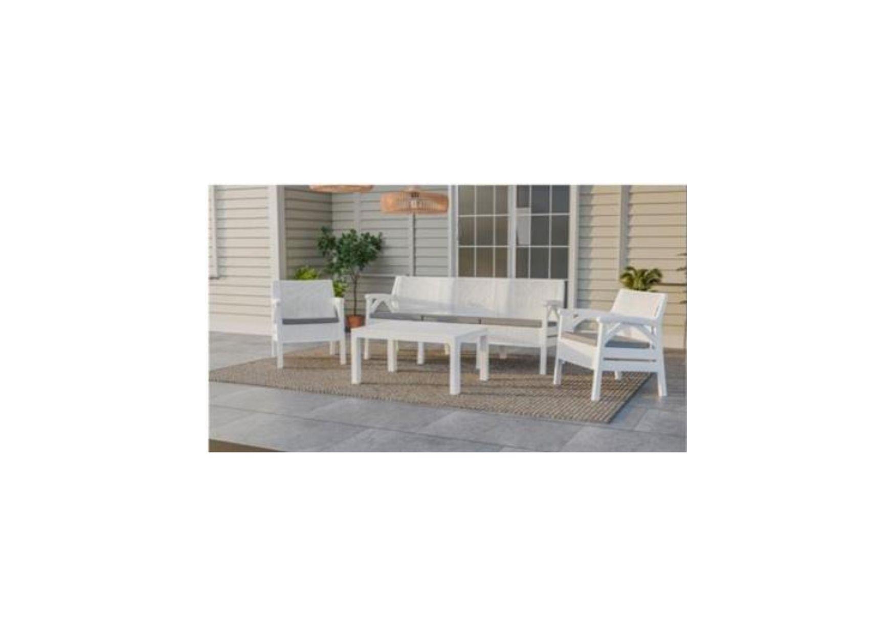 SANTANA RATTAN TAKIM 5'Lİ BEYAZ