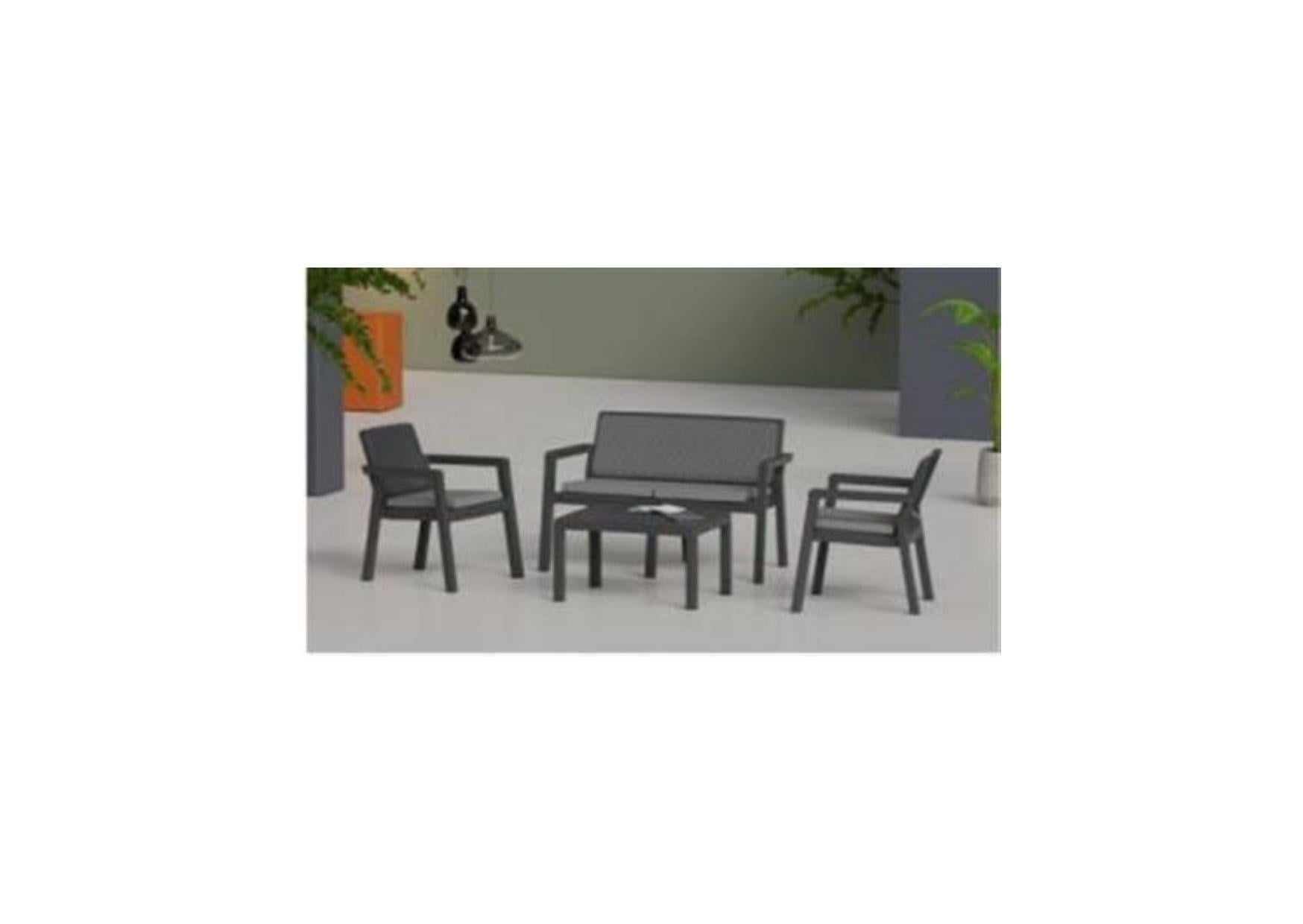 4 LÜ PRESTİJ BALKON SET ANTRASİT