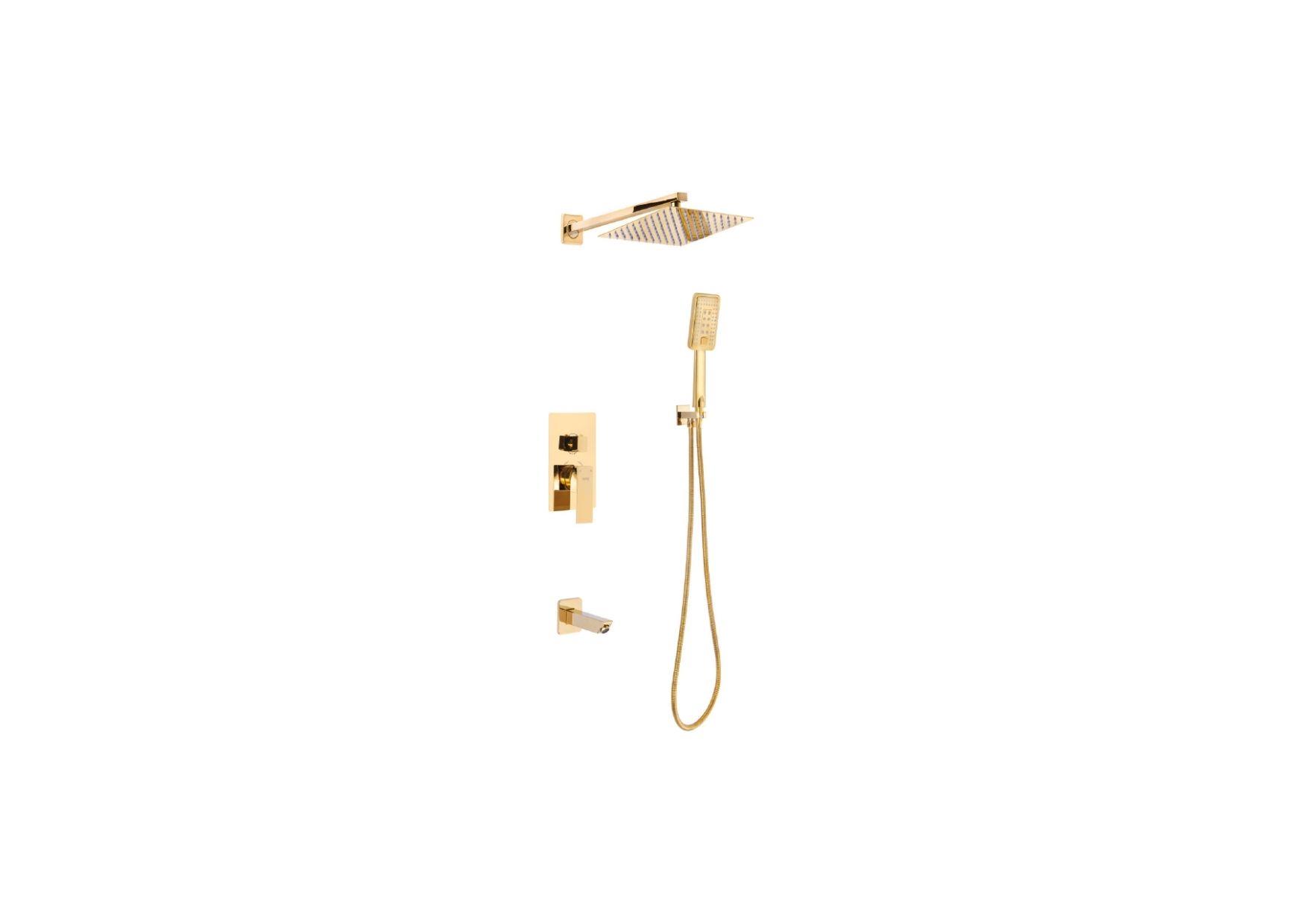4449 ANKASTRE BANYO&DUS SISTEMI (GOLD) (SQUARE)