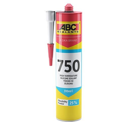 ABC 750 HIGH TEMP.ISI SİLİKON KIRMIZI 310 ML ( 24)