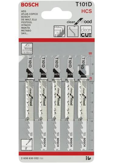 BOSCH-Dekupaj Bıçağı CleanforWood T101D 5'li