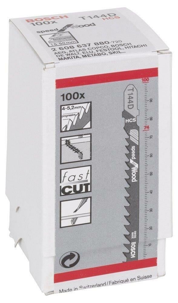 BOSCH-Dekupaj Bıçağı SpeedforWood T144D 100'lü