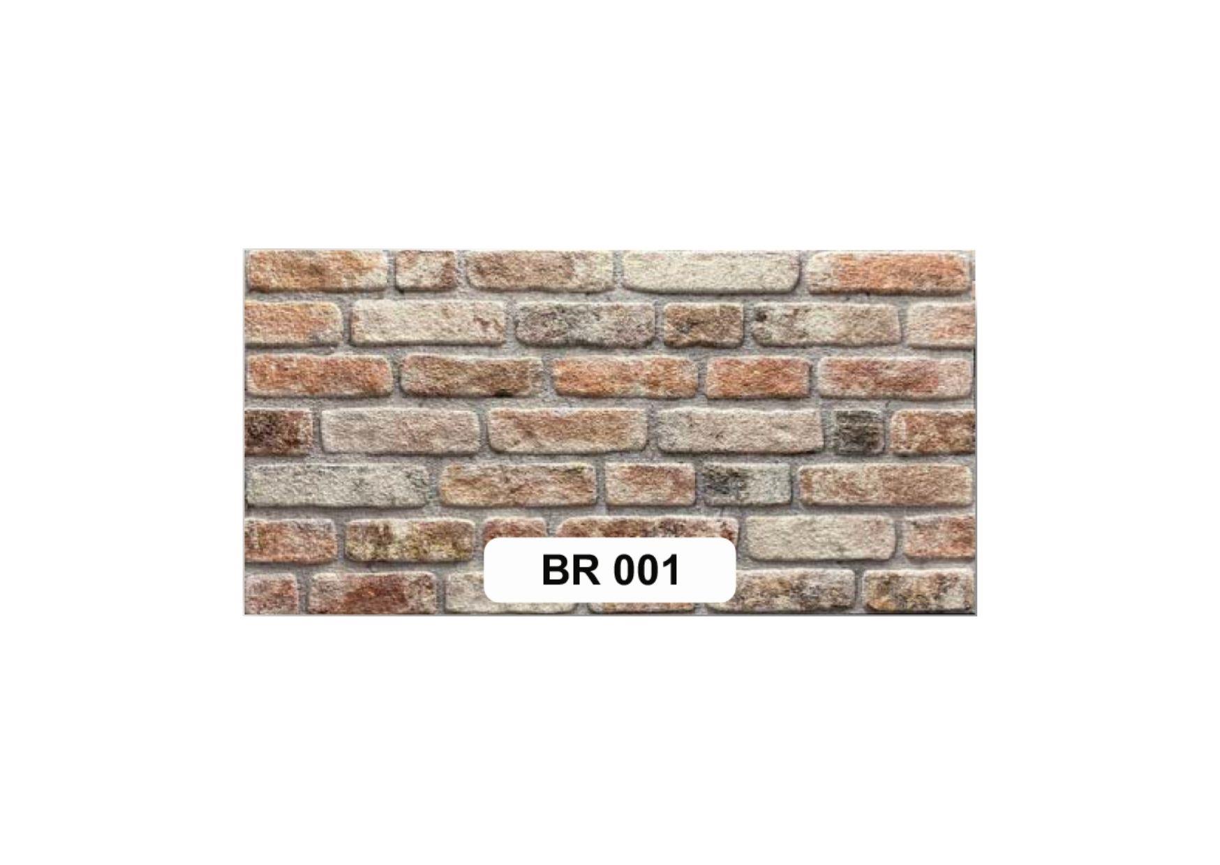 BR01-SÜSKÖŞE ESKİTME TUĞLA 100*50 CM KIRMIZI UV PANEL