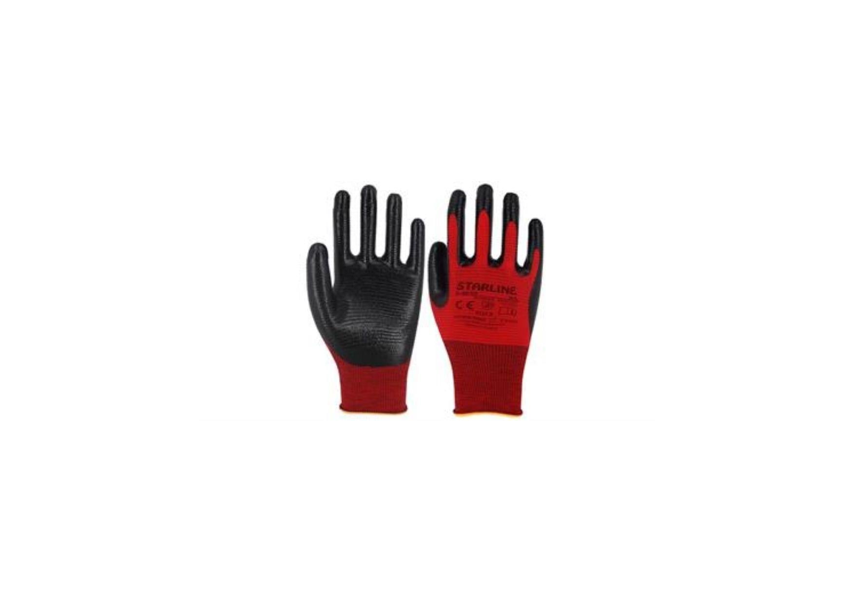 E-46KS KIRMIZI-SİYAH NİTRİL ELDİVEN NO:10