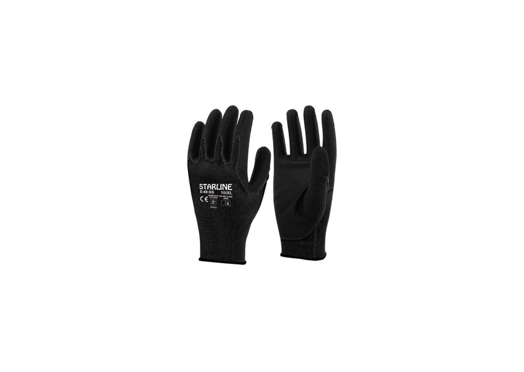 E-49SS SİYAH-SİYAH PU ELDİVEN NO:10