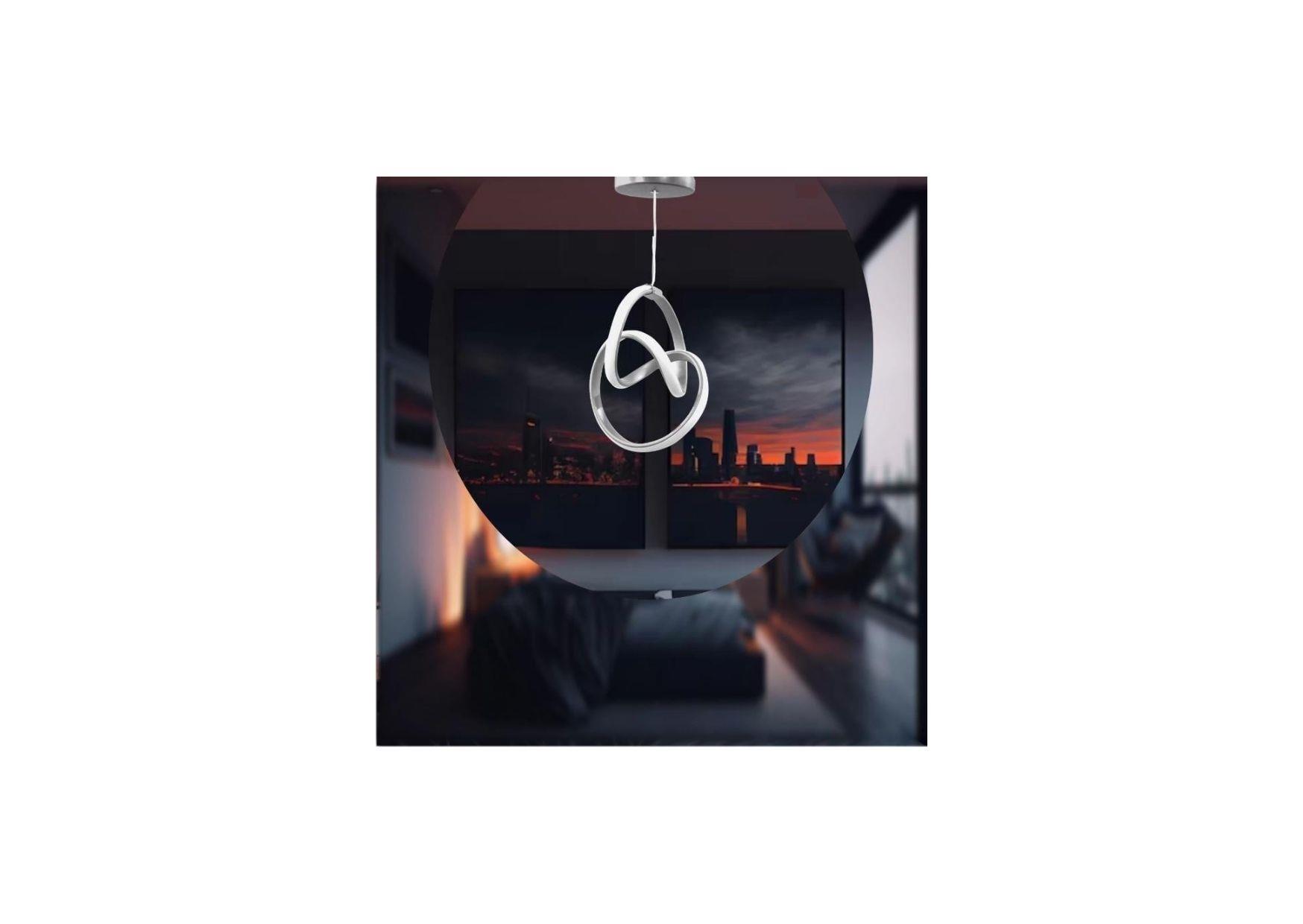 ERVA LEDLİ AVİZE MİNİ İMZA GÜMÜŞ PLAFONYER