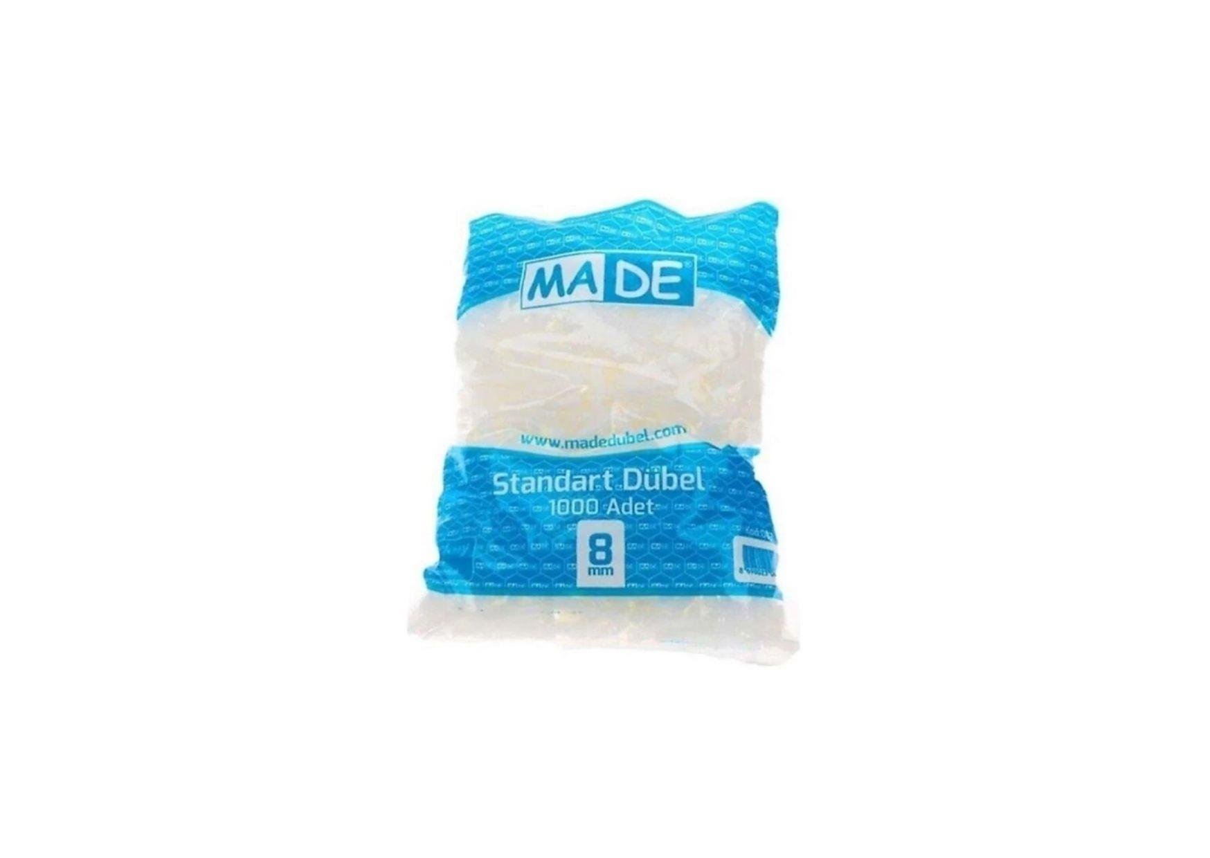 Made-PLASTİK DÜBEL 8mm 1000 Lİ