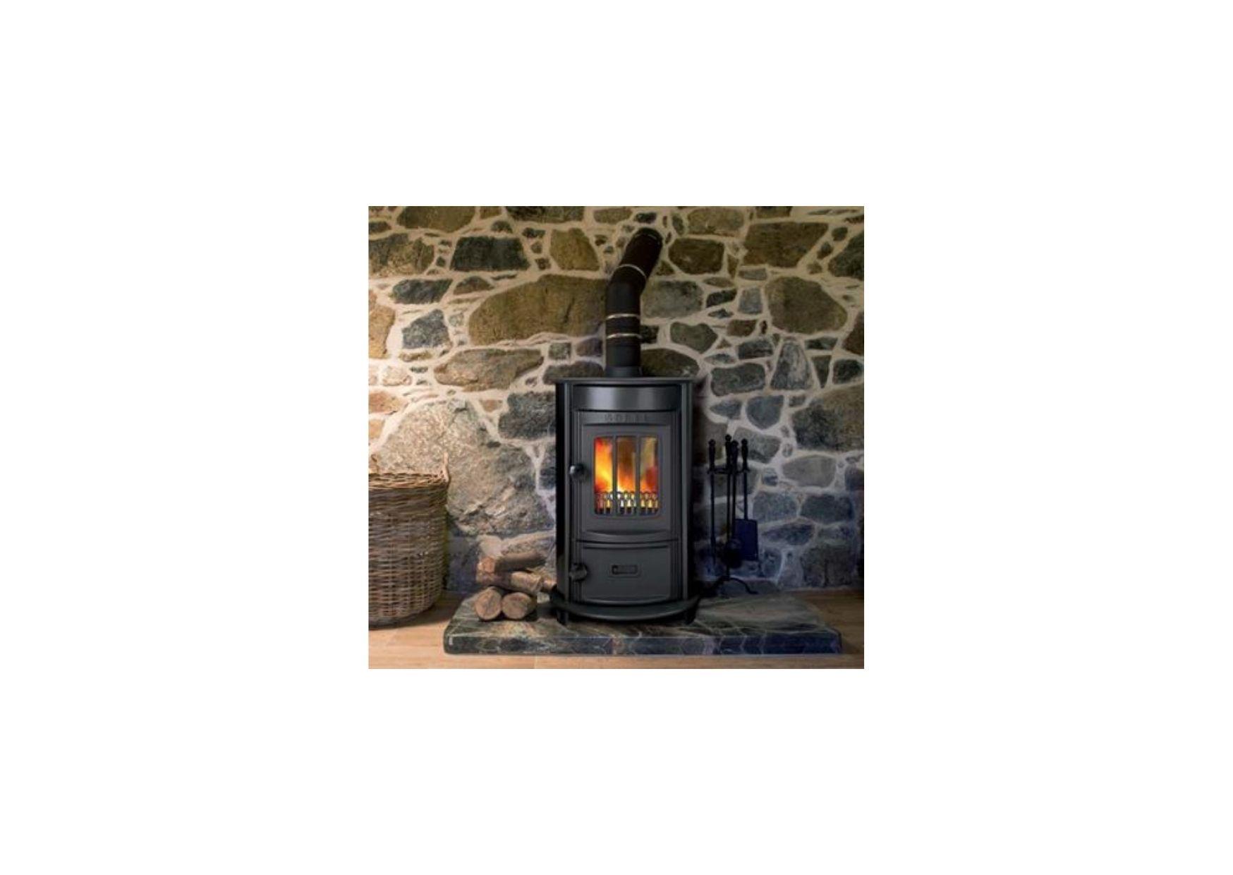 MİNİ YUVARLAK ŞÖMİNE SİYAH