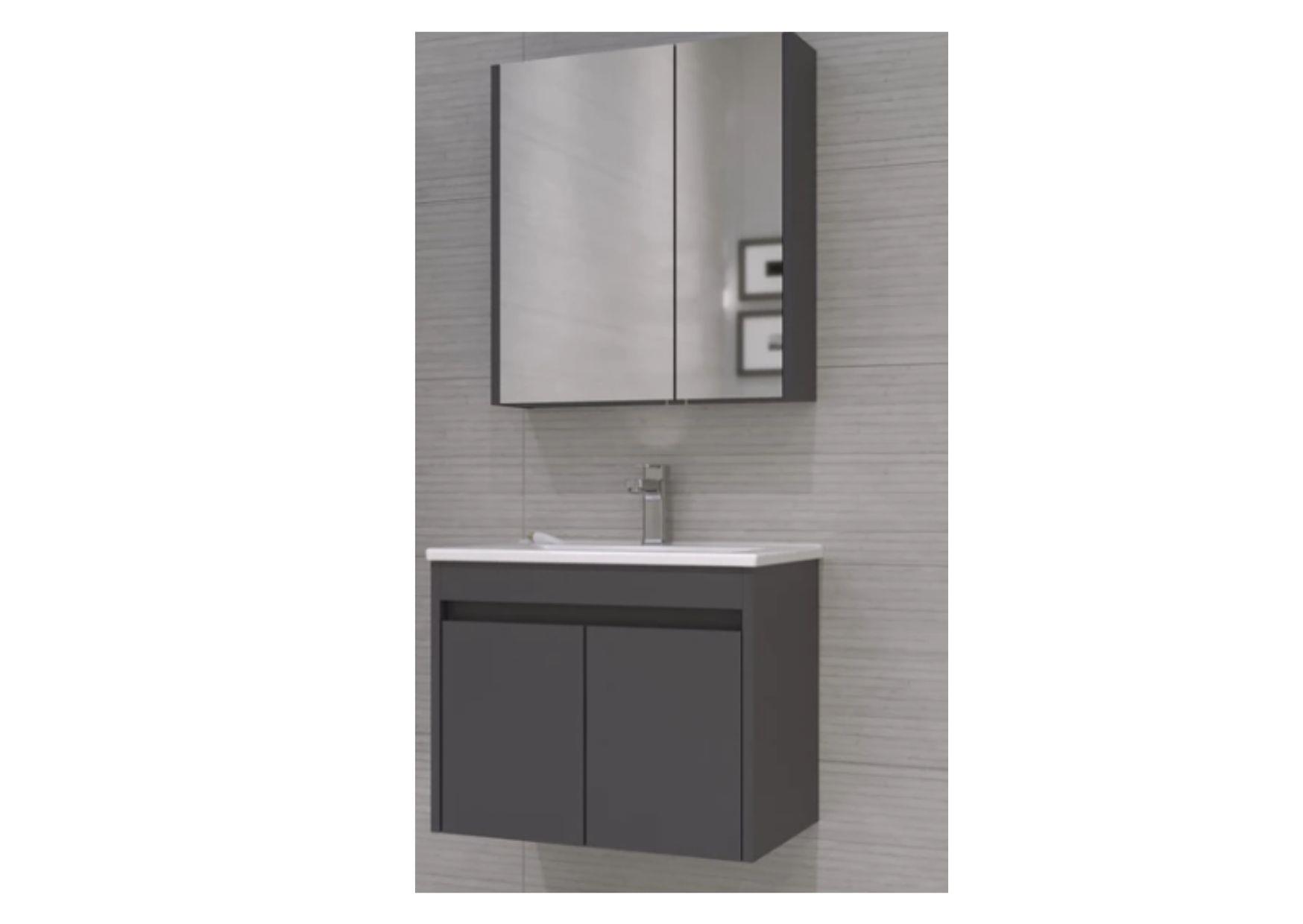 ORKA-SIDE 85 TAKIM BANYO DOLABI KAPAKLI MAT ANTRASİT