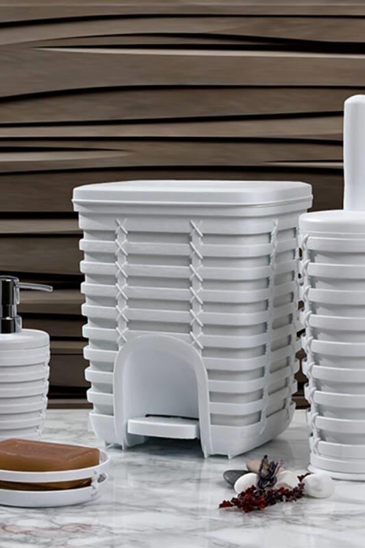 PALM PEDALLI ÇÖP KOVASI -  BEYAZ