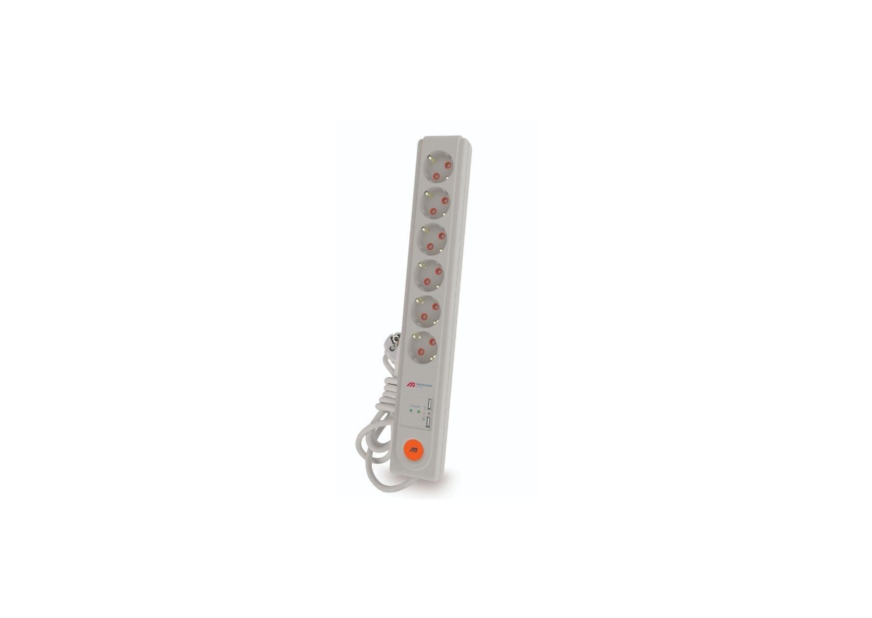 RI-TECH ALTILI ŞOK.KOR. USB ANAHT. TOP.LI GRUP PRİZ(Ç.K.)(3X1.5 1.5 MT)